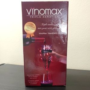 - Vinomax Triple Aeration Handheld Wine Aerator New Open Box